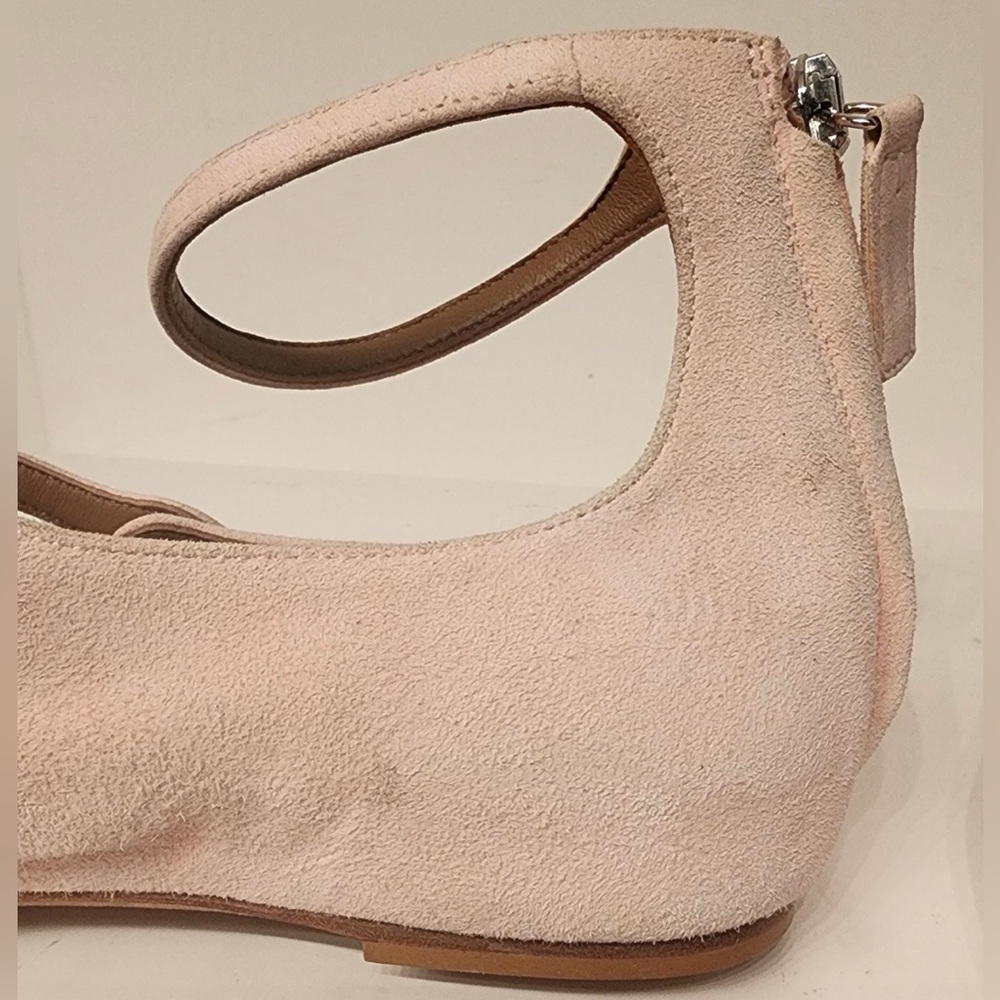 Tabitha Simmons Equipment Lynette Suede Point Toe Flats Women’s Baby Pink Size 6 - Picture 13 of 16